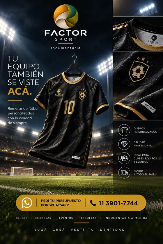 Camisetas de fútbol personalizadas de Factor Sport